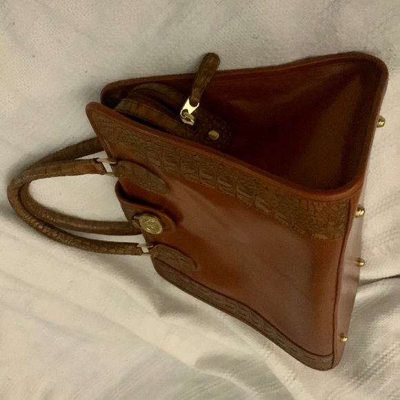 RARE Brahmin Vintage Handmade Brûlée Tuscan Satchel+Wallet Set w/Dust Bag - Picture 4 of 16